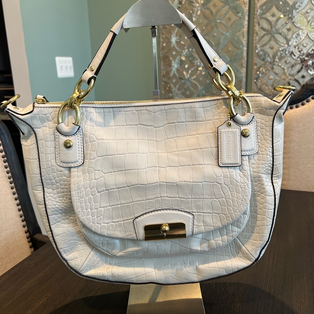Coach Kristin Crocodile Embossed Bag 22924 - Picture 9 of 13